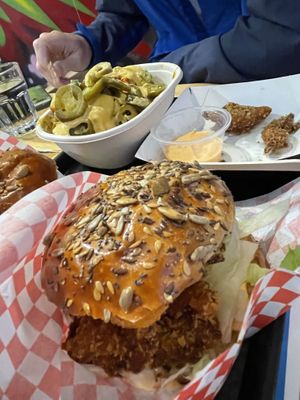 The seeded brioche buns! at Mooshies in East London