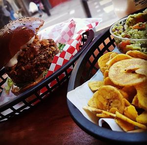 Christmas burger!  at Mooshies in East London