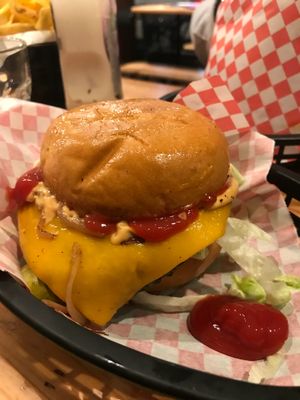 “beef” burger  at Mooshies in East London