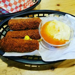 Cheese sticks at Mooshies in East London