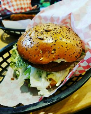 Fish burger at Mooshies in East London