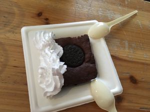 brownie at Mooshies in East London