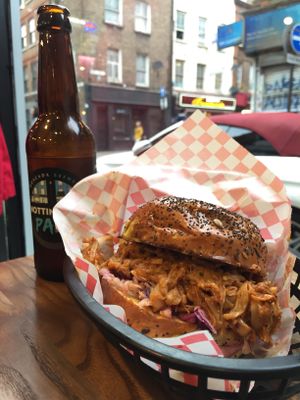 Pulled sandwich.  at Mooshies in East London
