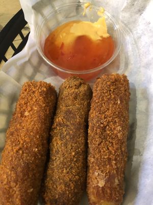 Cheese sticks at Mooshies in East London