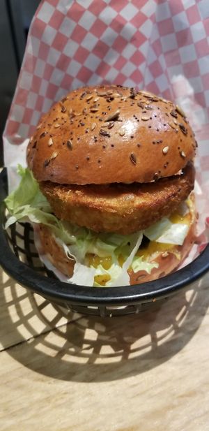 Fish made with eggplant at Mooshies in East London