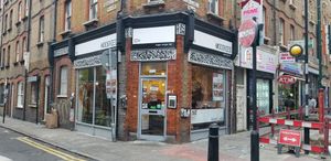 Outside at Mooshies in East London