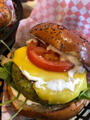 Yummy, best burger ever at Mooshies in East London