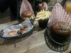Super quick, reasonable, good portion of fries and nice burgers! at Mooshies in East London