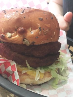 Fillet-om-phish burger at Mooshies in East London