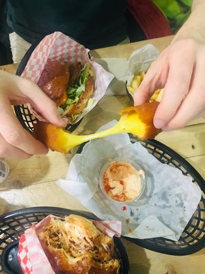 Cheese sticks , too good to be true  at Mooshies in East London