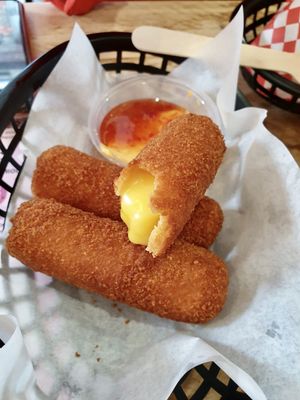 Cheese sticks- amazing!!! at Mooshies in East London