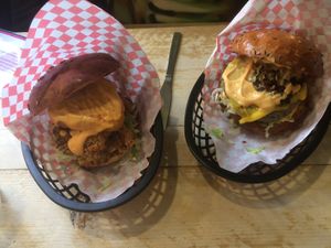 Burgers at Mooshies in East London
