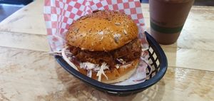 Jackfruit burger at Mooshies in East London