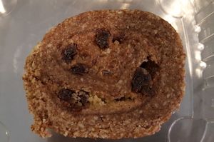 Raw, vegan cinnamon roll at True Earth Juicery & Vegan Cafe in North Hollywood