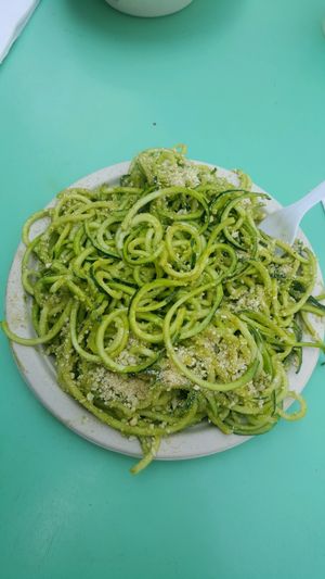 zucchini pasta at True Earth Juicery & Vegan Cafe in North Hollywood