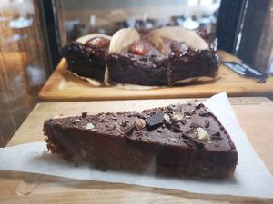 Vegan chocolate / carrot cake at Natuurlijk in Egmond Aan Zee