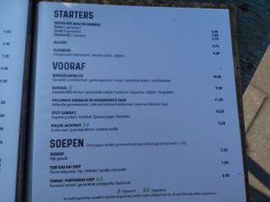 Menu 1 at Natuurlijk in Egmond Aan Zee
