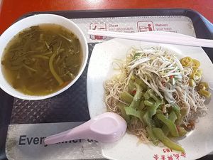 Beehoon, watercress soup at Hup Seng Heng Vegetarian in West Singapore