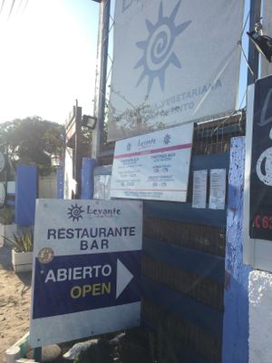 Entry at Levante Slow Food in Los Canos De Meca