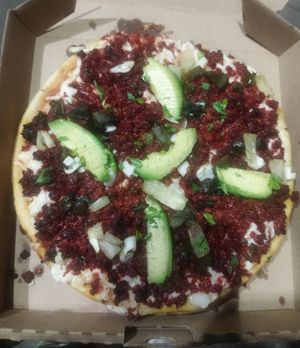 Pizza mexicana personal #Veganuary at Veggino's Pizza in Mexico City