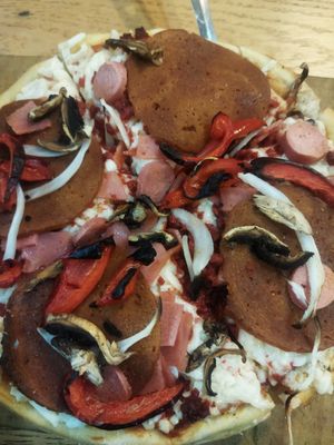 Personal Meatless lovers at Veggino's Pizza in Mexico City