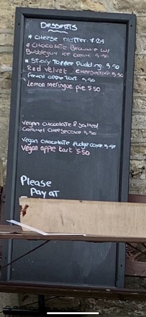 Even a choice of puddings :) at The Golden Heart Inn in Gloucester