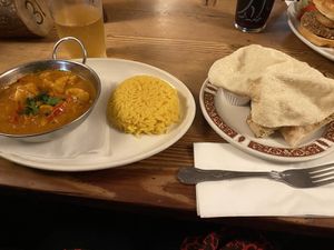 Veggie curry  #Veganuary at The Golden Heart Inn in Gloucester