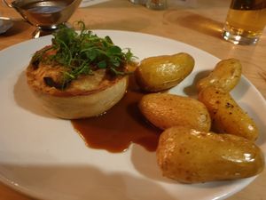 Pie at The Golden Heart Inn in Gloucester