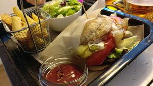 absolutely amazing vegan burger!!!  at Lahodnosti in Poprad