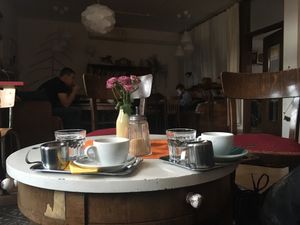 Fresh flowers at Lahodnosti in Poprad