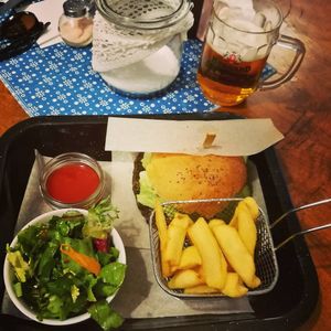 Vegan burger at Lahodnosti in Poprad