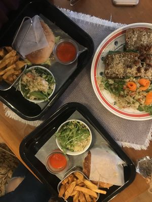 Burgers (but & the original) and panini with cheese and tomato at Lahodnosti in Poprad