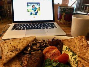 Boston Tea Party Cheltenham, Vegan Boss brunch & the Rich Roll podcast https://overcast.fm/+E0jZG1kQ with James Aspey ..both frickin' awesome. at Boston Tea Party in Cheltenham