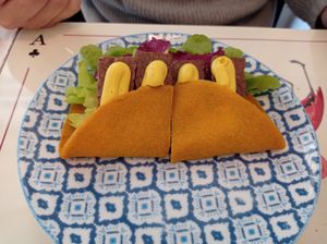 Taco crudista at Sementis in Pietrasanta