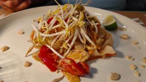 Vegan Pad Thai at Sementis in Pietrasanta