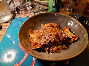 Tordelli versiliesi con carne di Beyond e pasta fatta in casa, davvero ottimi at Sementis in Pietrasanta