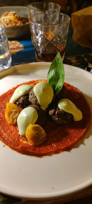 Polpette di melanzane at Sementis in Pietrasanta