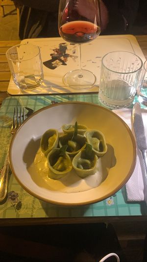 Ricotta and spinach capellacci  at Sementis in Pietrasanta