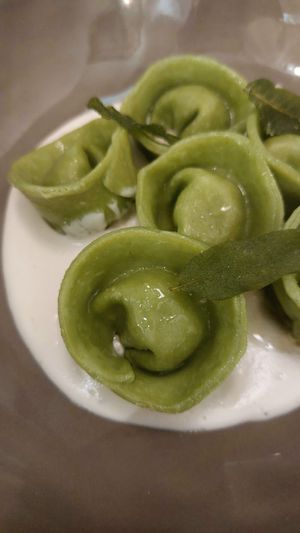 Cappellacci with Soy Ricotta and Spinach at Sementis in Pietrasanta