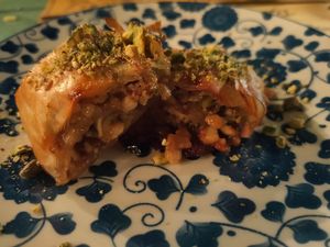 Vegan baklava at Sementis in Pietrasanta