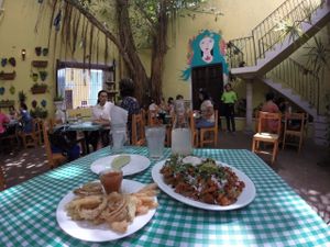 Veganachos en la Terraza  at Avocado Vegetariano - Centro in Merida