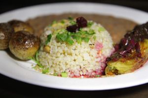 Healthy food at Restaurante Cultura VEG in Sao Paulo