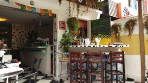 terrace at Restaurante Cultura VEG in Sao Paulo