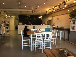 interior, looking at order counter at Raw Eatery & Market in Calgary