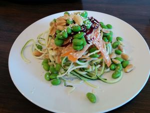 Pad Thai with zucchini noodles at Raw Eatery & Market in Calgary