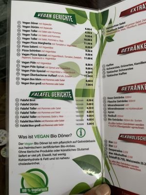 Menu at Rosin's Imbiss in Lindau