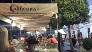 outside  at Califa Tapas in Vejer De La Frontera