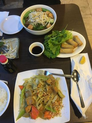 vegan curry tofu and pho at Simply Pho in Houston