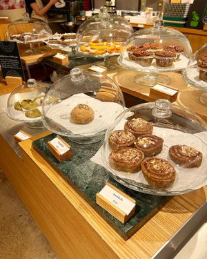Selection of vegan cakes   at Pepstop - Riddargatan in Stockholm