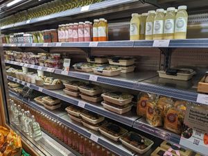 Pre-made meal options from the fridge at Pepstop - Riddargatan in Stockholm